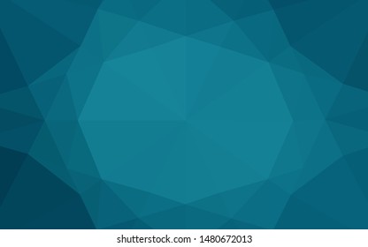 Dark BLUE vector blurry hexagon texture. A vague abstract illustration with gradient. Brand new style for your business design.