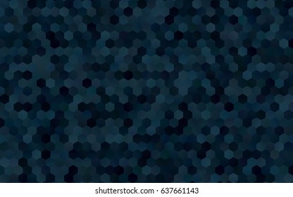 Dark BLUE vector blurry hexagon background design. Geometric background in Origami style with gradient. 