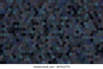 Dark BLUE vector blurry hexagon background design. Geometric background in Origami style with gradient. 