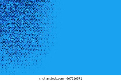 Dark BLUE vector blurry hexagon background design. Geometric background in Origami style with gradient. 