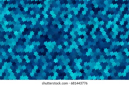 Dark BLUE vector blurry hexagon background design. Geometric background in Origami style with gradient. 