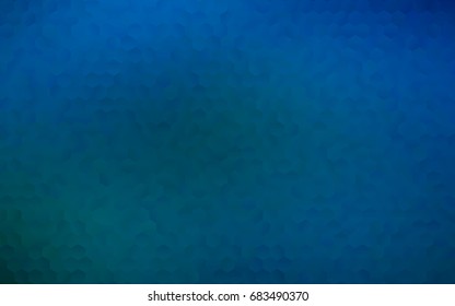Dark BLUE vector blurry hexagon background design. Geometric background in Origami style with gradient. 