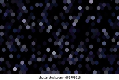Dark BLUE vector blurry hexagon background design. Geometric background in Origami style with gradient. 