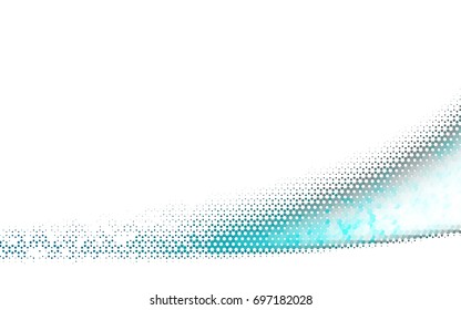 Dark BLUE vector blurry hexagon background design. Geometric background in Origami style with gradient. 