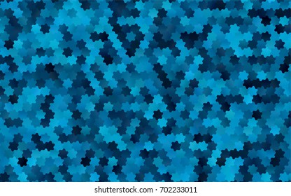 Dark BLUE vector blurry hexagon background design. Geometric background in Origami style with gradient. 