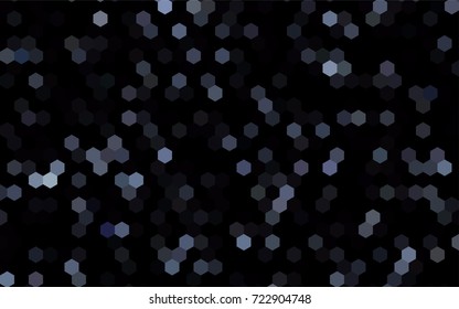 Dark BLUE vector blurry hexagon background design. Geometric background in Origami style with gradient. 