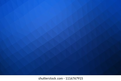 Dark BLUE vector blurry low poly template. Colorful abstract illustration with gradient. A new texture for your design.