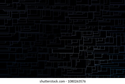 Dark BLUE vector blurry rectangular background. Geometric background in square style with gradient. The pattern can be used for brand-new background.