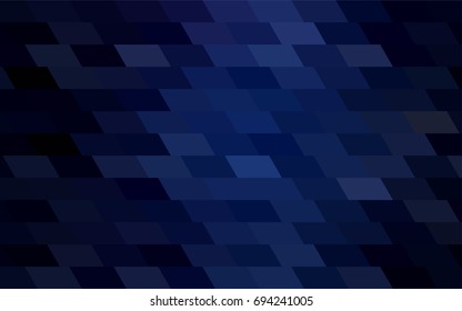 Dark BLUE vector blurry rectangular background. Geometric background in square style with gradient. The pattern can be used for brand-new background.