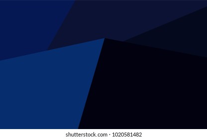 Dark BLUE vector blurry triangle background. Triangular geometric sample with gradient.  The completely new template can be used for your brand book.