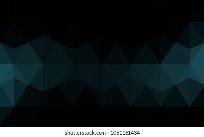 DARK BLUE vector blurry triangle background design. Geometric background in Origami style with gradient. 