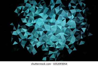 Dark BLUE vector blurry triangle template. Colorful abstract illustration with gradient. The polygonal design can be used for your web site.