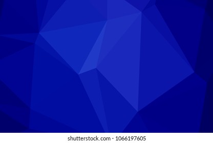Dark BLUE vector blurry triangle template. Creative geometric illustration in Origami style with gradient. A completely new template for your business design.