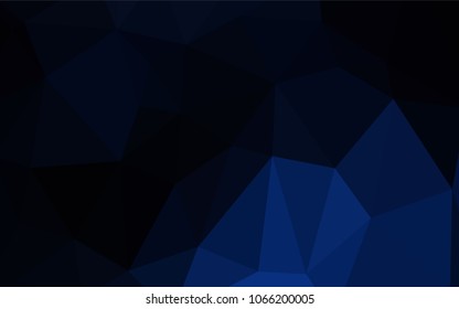 Dark BLUE vector blurry triangle template. Glitter abstract illustration with an elegant design. That pattern can be used as a part of a brand book.