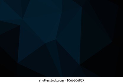 Dark BLUE vector blurry triangle pattern. Geometric illustration in Origami style with gradient.  That pattern can be used as a part of a brand book.