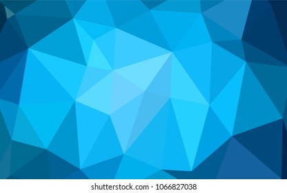 Dark BLUE vector blurry triangle texture. A completely new color illustration in a  polygonal style. That new template can be used for your brand book.