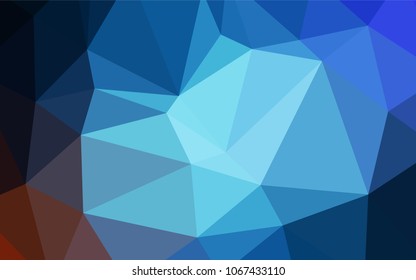 Dark BLUE vector blurry triangle pattern. Colorful illustration in polygonal style with gradient. Textured pattern can be used for background.