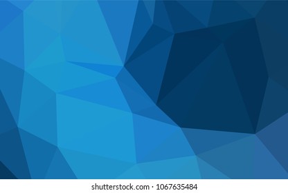 Dark BLUE vector blurry triangle template. Shining colored illustration in a new style. Brand-new style for your business design.