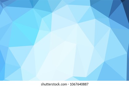 Dark BLUE vector blurry triangle template. Colorful illustration in abstract style with gradient. A new texture for your design.