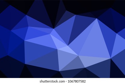 Dark BLUE vector blurry triangle template. Modern geometrical abstract illustration with gradient. That new template can be used for your brand book.