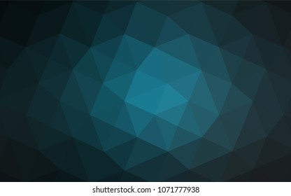 Dark BLUE vector blurry triangle texture. Colorful illustration in polygonal style with gradient. The template for cell phone's backgrounds.