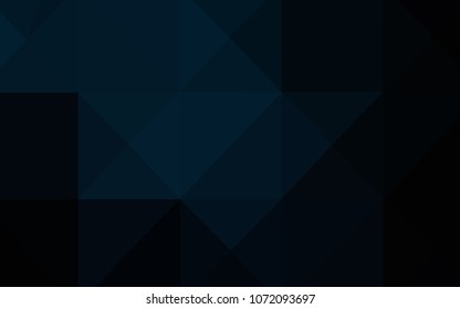 Dark BLUE vector blurry triangle texture. Shining polygonal illustration, which consist of triangles. A new texture for your design.