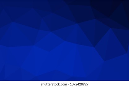 Dark BLUE vector blurry triangle pattern. Colorful illustration in abstract style with gradient. A completely new design for your business.