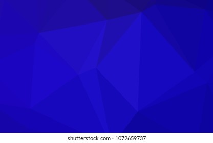 Dark BLUE vector blurry triangle template. Elegant bright polygonal illustration with gradient. The best triangular design for your business.