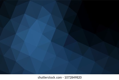 Dark BLUE vector blurry triangle template. Shining colored illustration in a new style. That new template can be used for your brand book.
