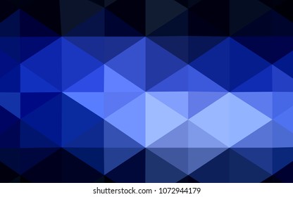 Dark BLUE vector blurry triangle pattern. Modern geometrical abstract illustration with gradient. The best triangular design for your business.