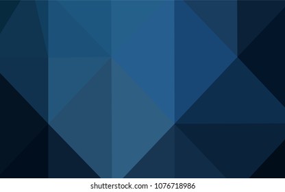 Dark BLUE vector blurry triangle texture. Colorful illustration in polygonal style with gradient. The polygonal design can be used for your web site.
