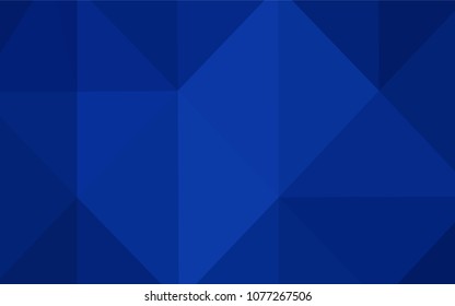 Dark BLUE vector blurry triangle pattern. Colorful illustration in abstract style with gradient. The best triangular design for your business.