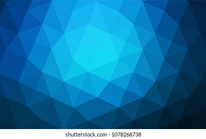 Dark BLUE vector blurry triangle texture. Glitter abstract illustration with an elegant design. A completely new design for your business.