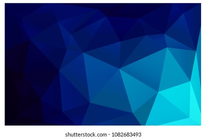 DARK BLUE vector blurry triangle background design. Geometric background in Origami style with gradient. 