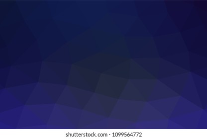 Dark BLUE vector blurry triangle background. A completely new color illustration in a vague style. A new texture for your design.