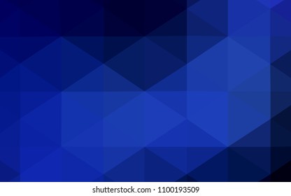 Dark BLUE vector blurry triangle texture. Glitter abstract illustration with an elegant design. That pattern can be used as a part of a brand book.