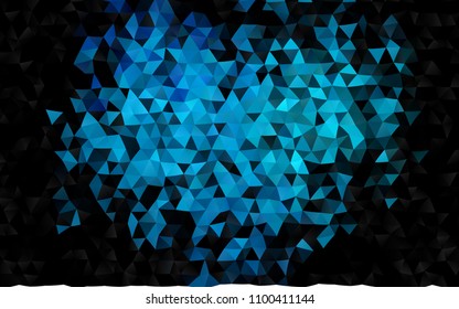 Dark BLUE vector blurry triangle pattern. Shining colored illustration in a Brand new style. Triangular pattern for your business design.
