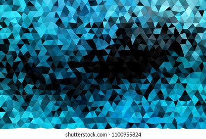 Dark BLUE vector blurry triangle pattern. Modern geometrical abstract illustration with gradient. Triangular pattern for your business design.