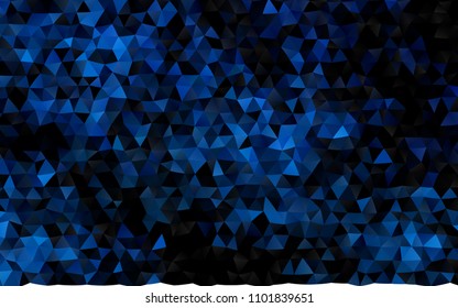 Dark BLUE vector blurry triangle pattern. An elegant bright illustration with gradient. The completely new template can be used for your brand book.