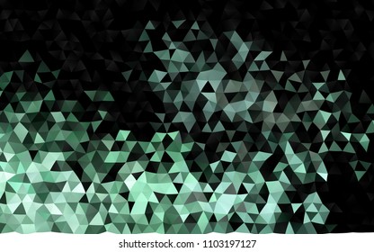 Dark BLUE vector blurry triangle pattern. Geometric illustration in Origami style with gradient.  The best triangular design for your business.