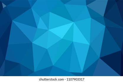 Dark BLUE vector blurry triangle texture. Elegant bright polygonal illustration with gradient. The polygonal design can be used for your web site.