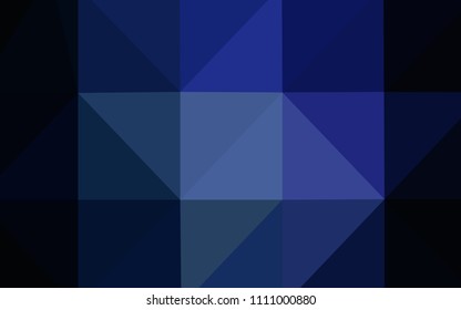 Dark BLUE vector blurry triangle template. Colorful illustration in abstract style with gradient. Brand-new design for your business.