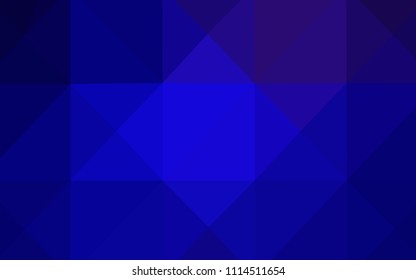 Dark BLUE vector blurry triangle texture. Colorful abstract illustration with gradient. Triangular pattern for your business design.