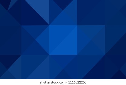 Dark BLUE vector blurry triangle pattern. Modern geometrical abstract illustration with gradient. Brand-new style for your business design.