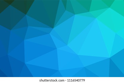 Dark BLUE vector blurry triangle texture. Elegant bright polygonal illustration with gradient. Triangular pattern for your business design.