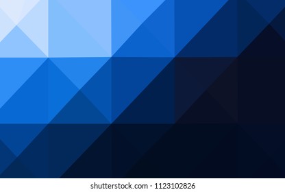 Dark BLUE vector blurry triangle texture. Creative illustration in halftone style with gradient. That new template can be used for your brand book.
