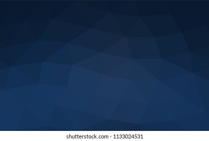 Dark BLUE vector blurry triangle pattern. Brand new colored illustration in blurry style with gradient. A new texture for your design.
