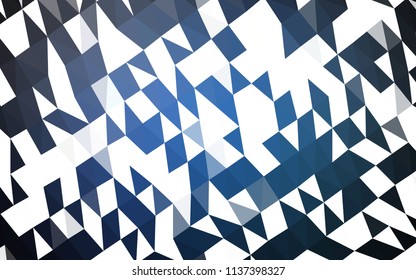 Dark BLUE vector blurry triangle background. Creative illustration in halftone style with gradient. The best triangular design for your business.