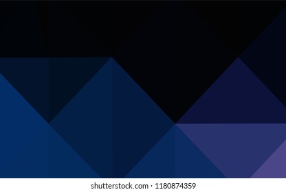Dark BLUE vector blurry triangle pattern. Creative geometric illustration in Origami style with gradient. The best triangular design for your business.