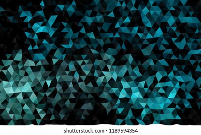 Dark BLUE vector blurry triangle pattern. A sample with polygonal shapes. The polygonal design can be used for your web site.